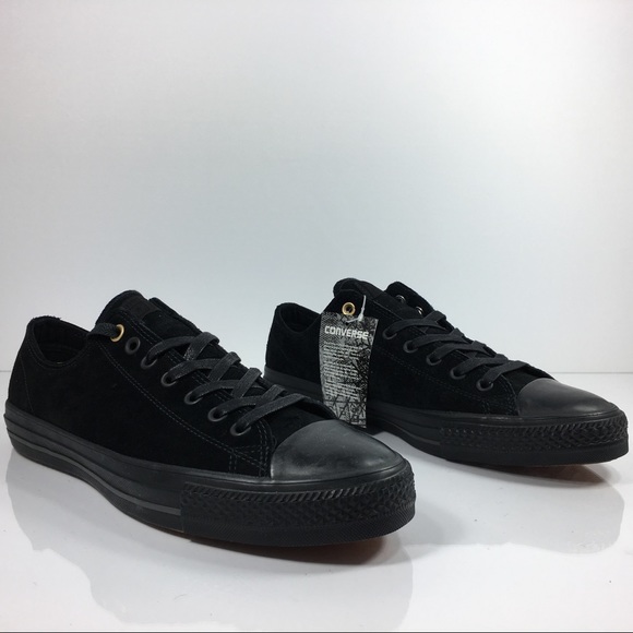 converse all star black suede